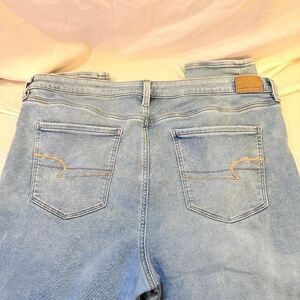 Womens American Eagle Size 20 Hi-Rise Jegging Jeans Next Level Stretch Distress